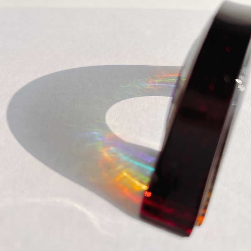 ガラス 虹のオブジェ 《ガラス製・ビビッド・M》 インテリア