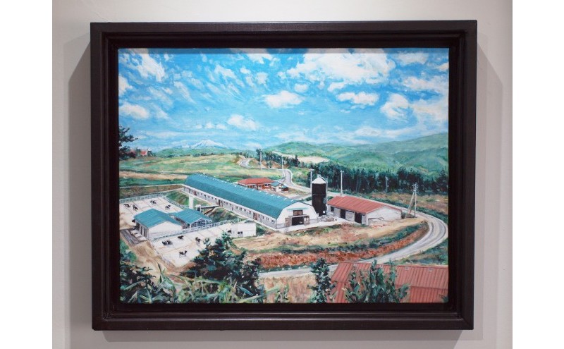 油絵で高級感のある風景画を細密に描きます（53×45cm）