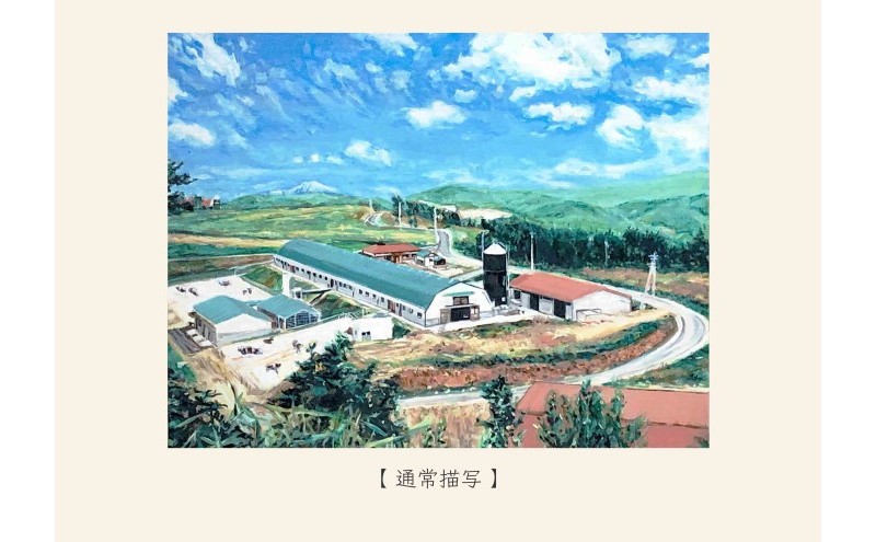 油絵で高級感のある風景画を細密に描きます（53×45cm）