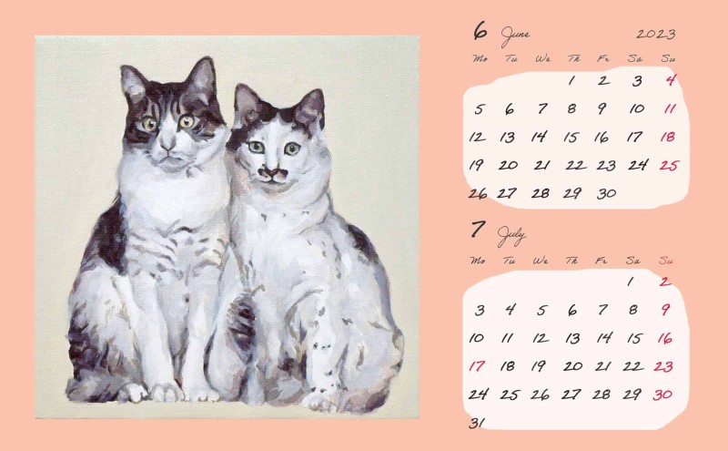 オリジナルカレンダーをデザインします（オリジナルのデザイン・卓上カレンダー）