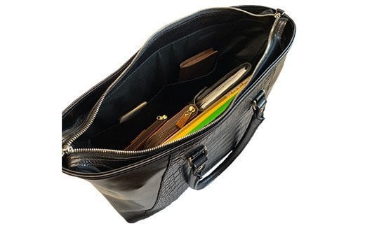 ビーゴ（トートバッグ）（クロコダイル革・ダークブラウン）　BK050