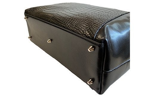 ビーゴ（トートバッグ）（クロコダイル革・ダークブラウン）　BK050