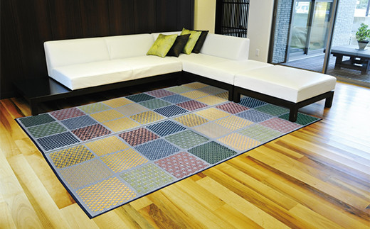 Ｆ市松和紋　　（１９１×１９１）（ブルー）　AA103