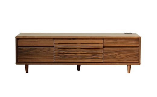 【開梱・設置】モナコ 140cm テレビボード（ウォールナット）　AX045