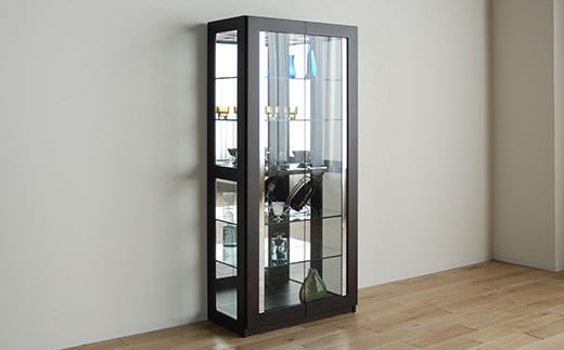 【開梱・設置】デコレート　キュリオケース79cm　ウェンジ　AL184