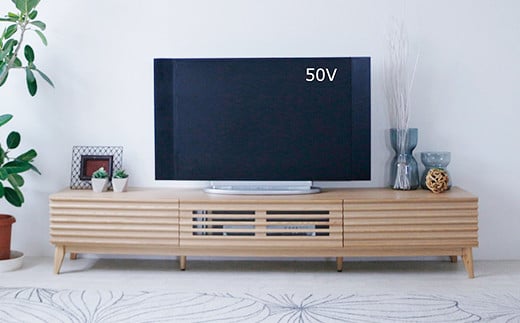 【開梱・設置】アゼル 200cm テレビボード（ナチュラル）　AX074