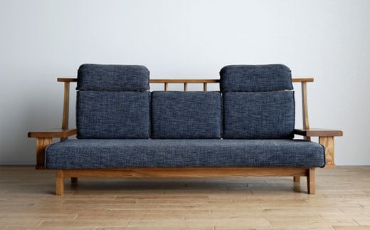 【開梱・設置】３Pソファ　極ワザ　ソファ210cm　YOW／CR-NVﾍｯﾄﾞﾚｽﾄ2個付き　ミディアム　AL128