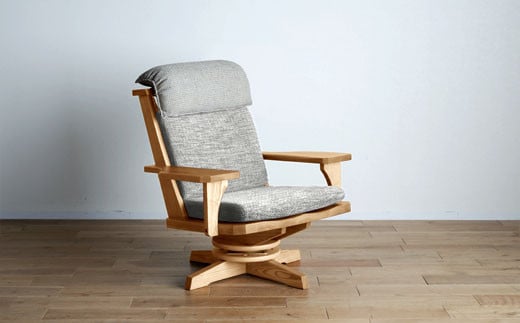 【開梱・設置】１Pソファ　極ワザ　パーソナルチェア　両肘TN／CR-BEﾍｯﾄﾞﾚｽﾄ付き　ナチュラル　AL095