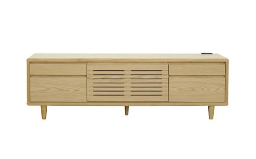 【開梱・設置】モナコ 140cm テレビボード（ナチュラル）　AX044