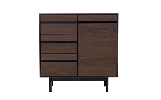 【開梱・設置】ロゼッタ 80cm サイドボード（ウォールナット）　AX036