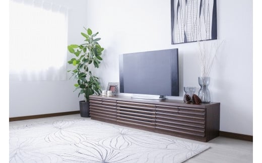 【開梱・設置】アストロ 200cm テレビボード（ウォールナット）　AX066