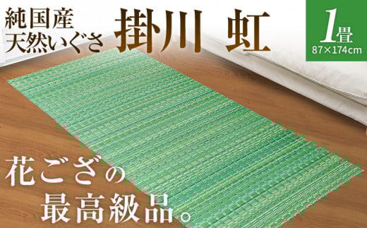 純国産天然いぐさ　「掛川　虹」１畳（緑色）　BG002