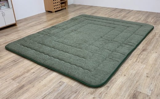 ふっくら敷モデルノ（190×190）（グリーン）　AA099