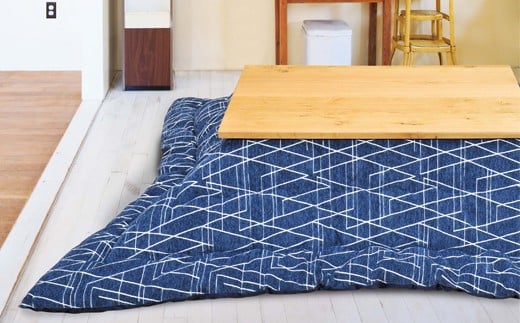 シェニールこたつ掛布団ラハティ（200×250）（ネイビー）　AA094