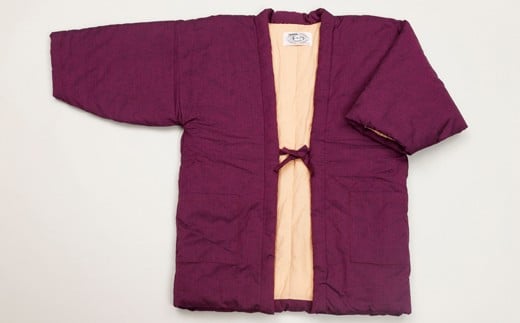 久留米はんてん　婦人紬はんてん　（紫）　BA015