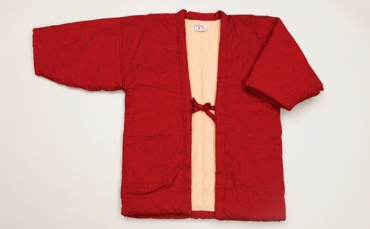 久留米はんてん　婦人紬はんてん　（赤）　BA013