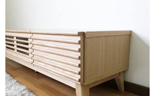 【開梱・設置】アゼル 175cm テレビボード（ナチュラル）　AX015