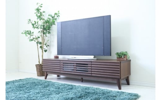 【開梱・設置】アゼル 150cm テレビボード（ブラウン）　AX002
