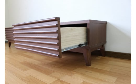 【開梱・設置】アゼル 150cm テレビボード（ブラウン）　AX002