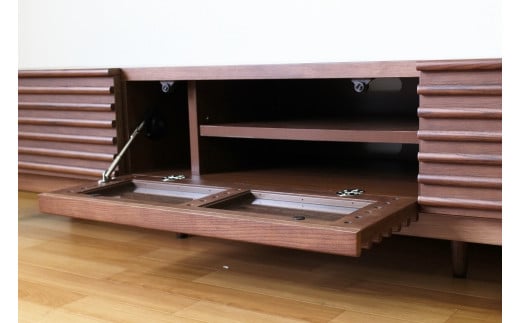 【開梱・設置】アゼル 150cm テレビボード（ブラウン）　AX002