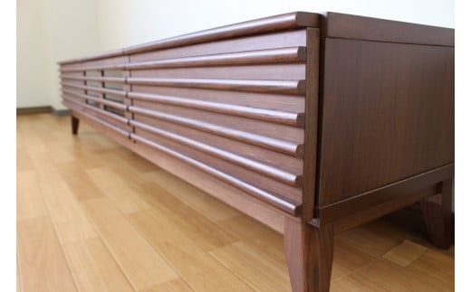 【開梱・設置】アゼル 150cm テレビボード（ブラウン）　AX002