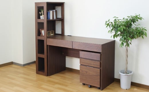 【開梱・設置】ミリオンデスク3点セット（ウォールナット）リモートワーク テレワーク　AX059