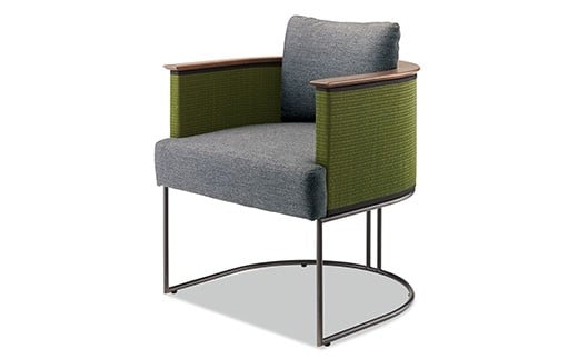 い草使用チェア　響１人掛用（い草生地：緑）　AA212