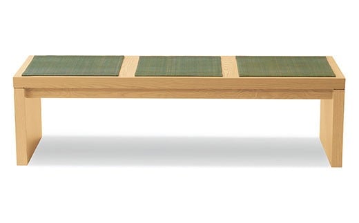 い草使用ベンチ　一休（い草生地：緑）　AA209