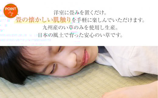 ユニット畳「あぐら」4枚セット（ライトグリーン）　AA061