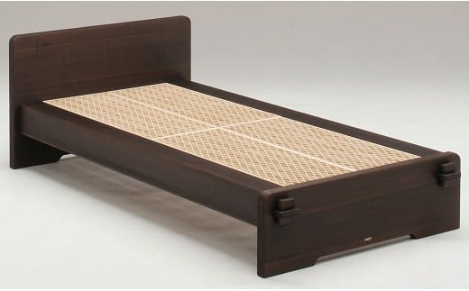 桐組子ベッド「あんばい」焼桐／シングル 総桐組子ベッドは布団の環境を整える特許取得　 　軽くて丈夫で組立簡単!! 　／総桐箪笥和光 AH007