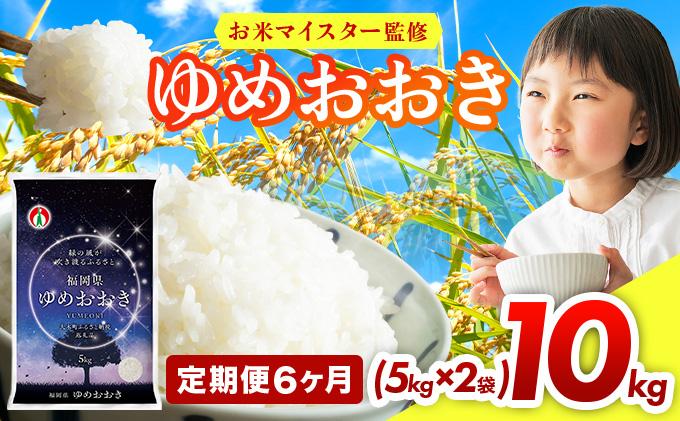 【6ヶ月定期便】令和7年産 福岡県産米100％使用！大木町 ゆめおおき 10kg ※北海道・沖縄・離島は配送不可 | 精米 国産 お米 ブランド米 お弁当 ご飯 おにぎり CY006sub6