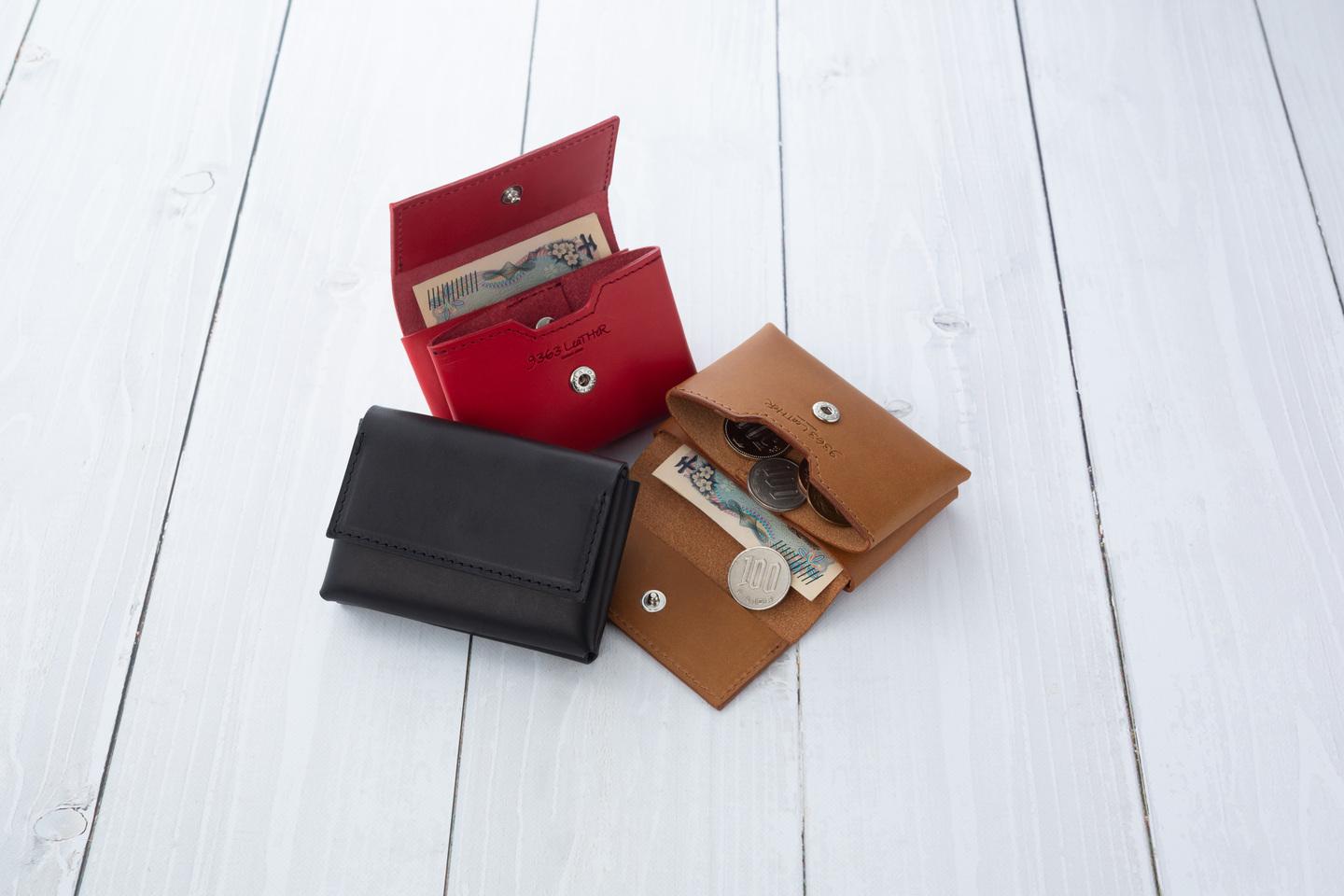 ポケットウォレット（牛ヌメ革・ブラック）【BK116】