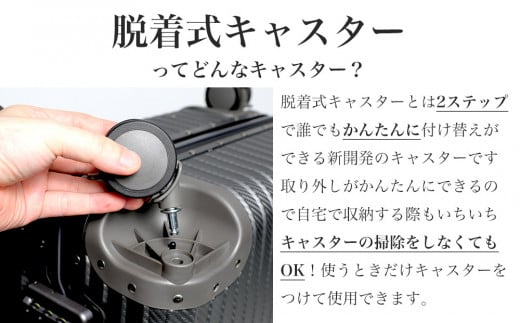 【先行予約】スーツケース [PROEVO] アルミスーツケース フレームキャリー 受託手荷物対応 L（カーボン/ガンメタリック） [30003] 福岡県 大木町 株式会社 レクサス AY156-09