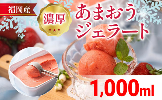 福岡産 濃厚あまおうジェラート 1000ml あまおう イチゴ いちご ジェラート スイーツ 果物 フルーツ アイス お返し プレゼント ストロベリー 南国フルーツ株式会社 CO031