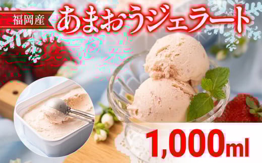 福岡産 あまおうジェラート 1000ml あまおう イチゴ いちご ジェラート スイーツ 果物 フルーツ アイス お返し プレゼント ストロベリー 南国フルーツ株式会社 CO030