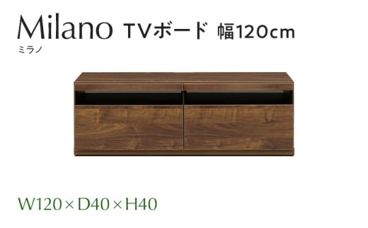 TVボード Milano ミラノ 幅120cm DK ダーク ブラウン 家具 収納 テレビボード 完成品 【北海道・東北・沖縄・離島不可】 CN011