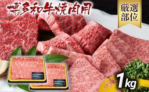 博多和牛焼肉用 1kg 黒毛和牛 お取り寄せグルメ お取り寄せ お土産 九州 福岡土産 取り寄せ グルメ MEAT PLUS CP020