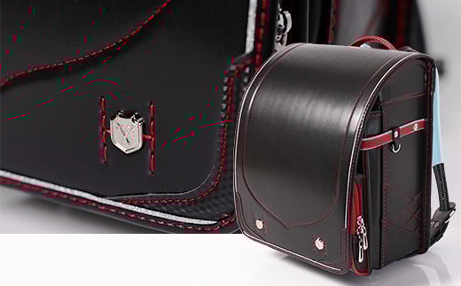 [amant] ランドセル 低反発クッション 男の子 (ブラック×レッド[背当て-ホワイト])[50001o]　AY228