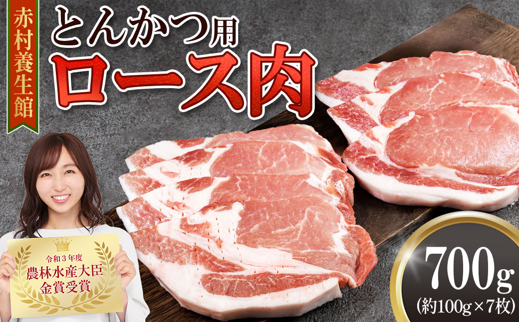 赤村養生館 豚とんかつ用ロース肉 700ｇ B10
