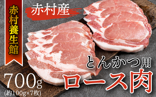 B10 赤村養生館 豚とんかつ用ロース肉 700ｇ