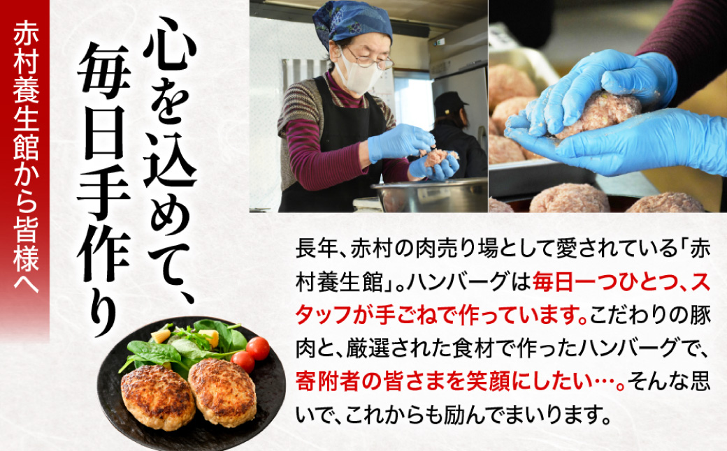 赤村養生館 特製手ごねハンバーグ 14個 B19