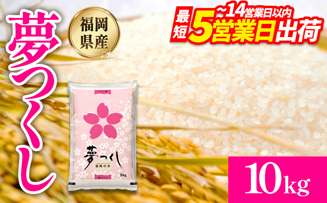 【数量限定】夢つくし(精米) 福岡県産ブランド米 10kg (品番:3X11)