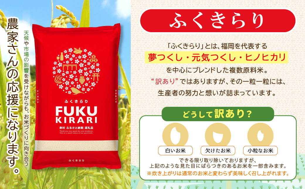 3X2 訳あり 福岡県 ふくきらり 20kg(5kg×4袋)｜JALふるさと納税サイト