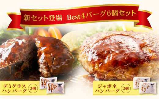 【シリーズ累計300万個突破！】 Best4ハンバーグ お試しセット 150g×6個セットハンバーグ 牛肉 豚肉 洋食 ハンバーグ はんばーぐ 大容量 冷凍 人気 ハンバーグ 4種類 手軽 冷凍 900g おすすめ おかず 肉 ハンバーグ お得