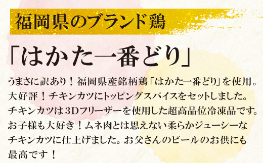 はかた一番どり　チキンカツ(ザクがけスパイス付き)6ﾊﾟｯｸ