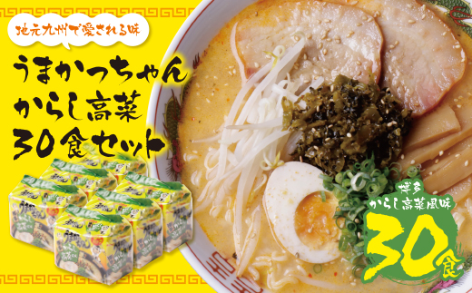 うまかっちゃん 豚骨ラーメン＜博多からし高菜風味＞(5袋×6)30食