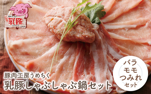 乳豚 しゃぶしゃぶ鍋Ｂセット(バラ・モモ・つみれ)