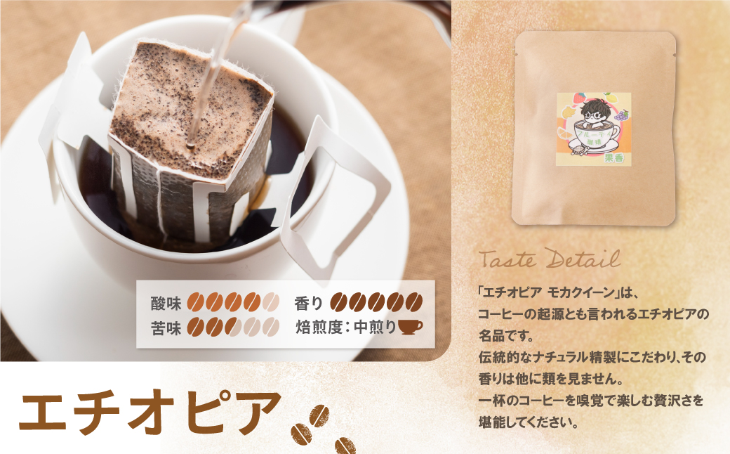 ミチフク珈琲A(エチオピア)ドリップバッグ 20袋