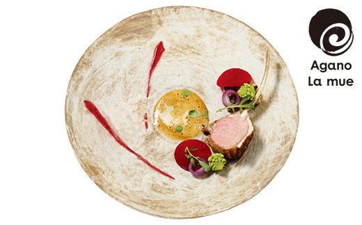 アガノラミュ ディナープレート（刷毛目）