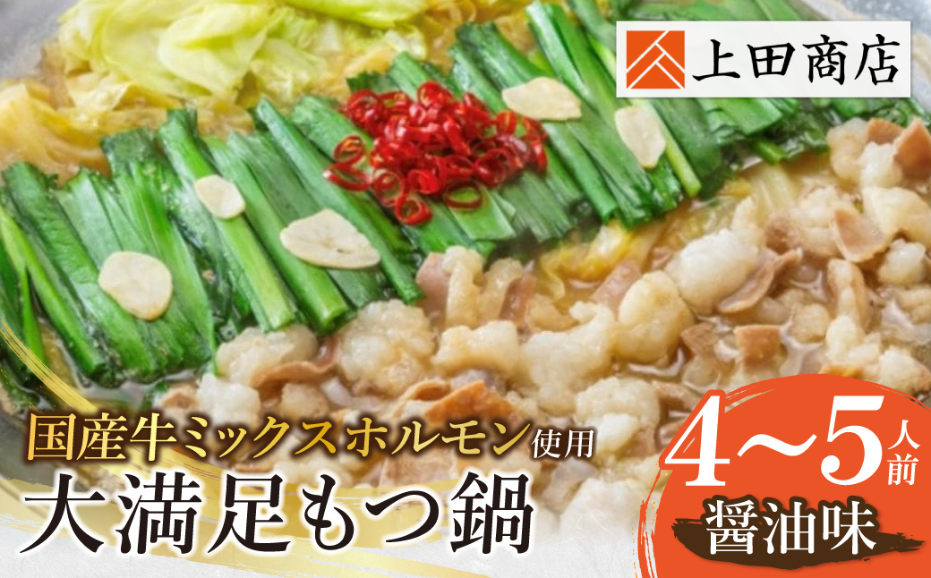 大満足もつ鍋(醤油味 4～5人前)